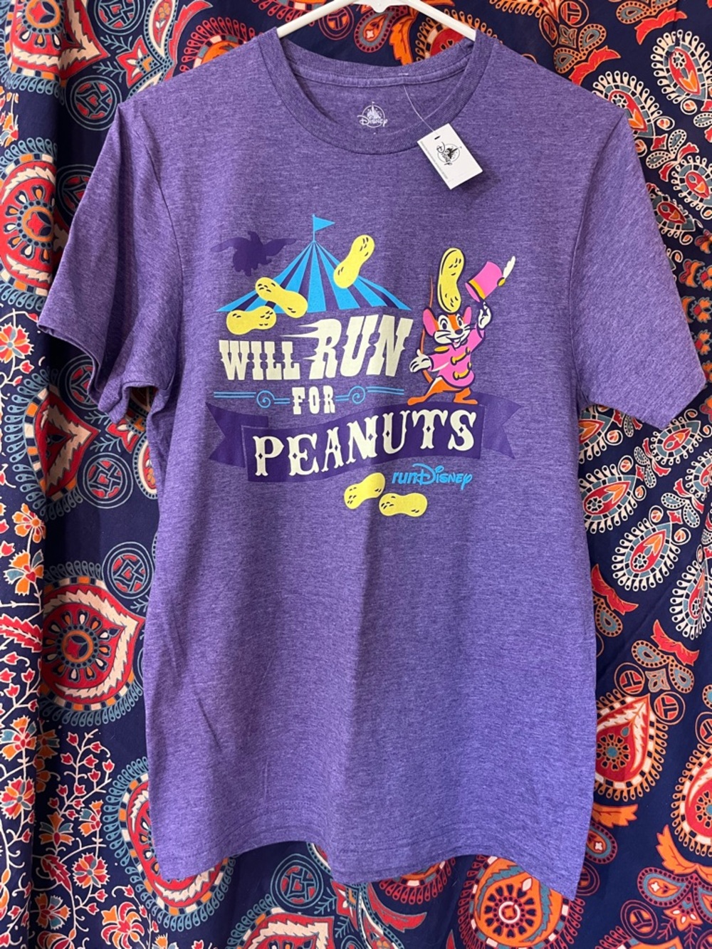 RunDisney 2026 Disneyland Half Marathon 'Will Run for Peanuts' Shirt Small
